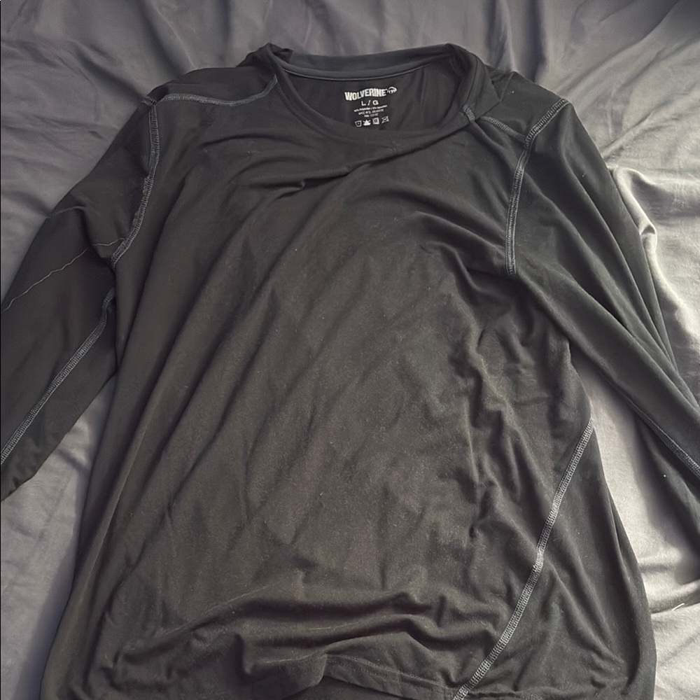 Wolverine Black Long Sleeve Tee Performance Shirt